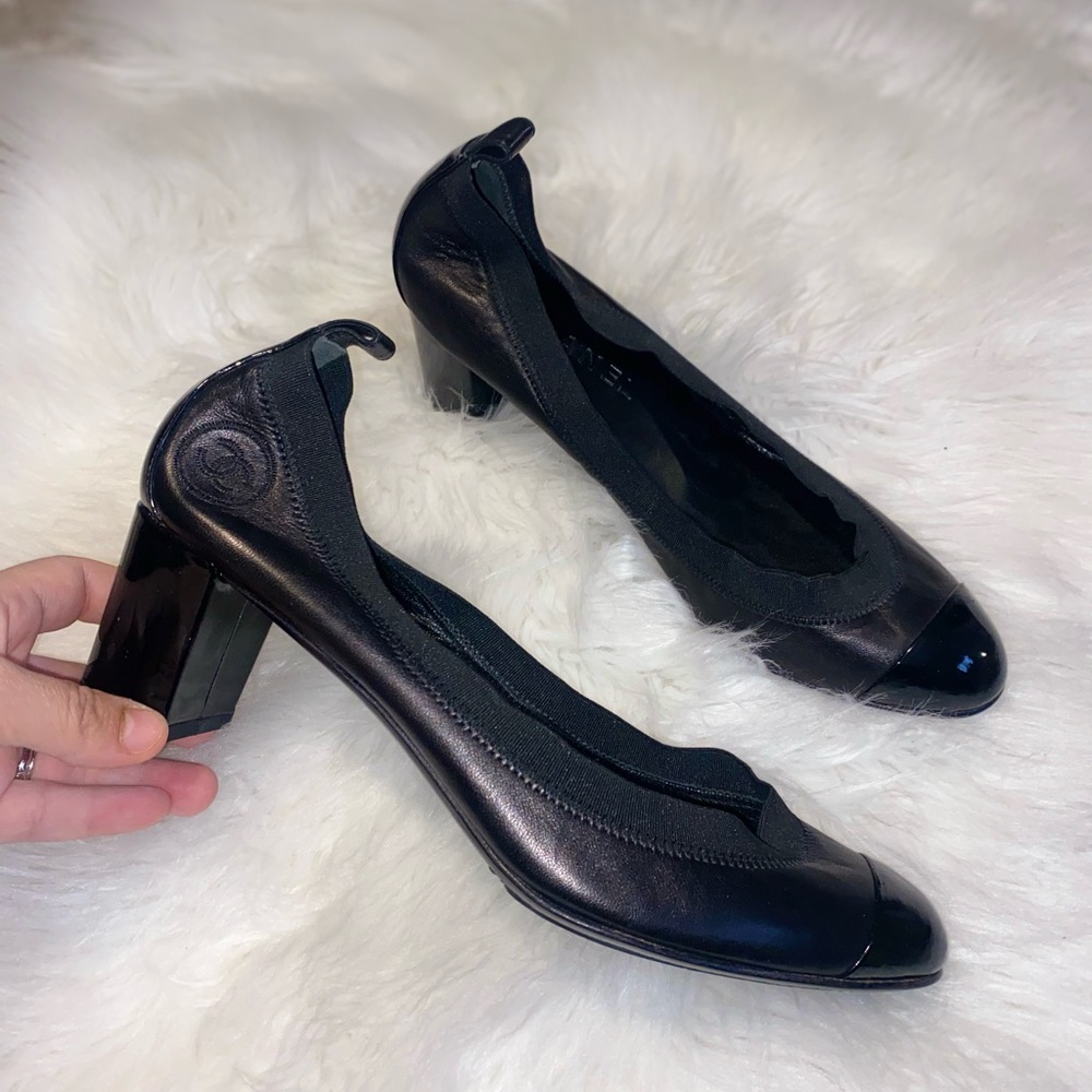 Chanel mini block heels